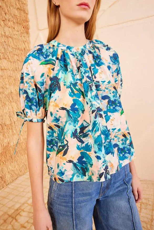 Vienne Blouse Delphinium Women Ulla Johnson Tops Vienne Blouse Delphinium Women Ulla Johnson Tops