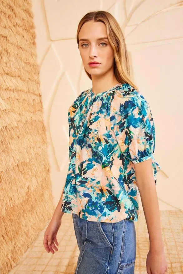 Vienne Blouse Delphinium Women Ulla Johnson Tops Vienne Blouse Delphinium Women Ulla Johnson Tops