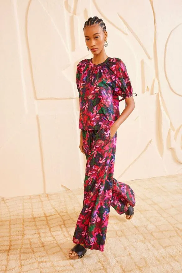 Vienne Blouse Hibiscus Women Ulla Johnson Tops