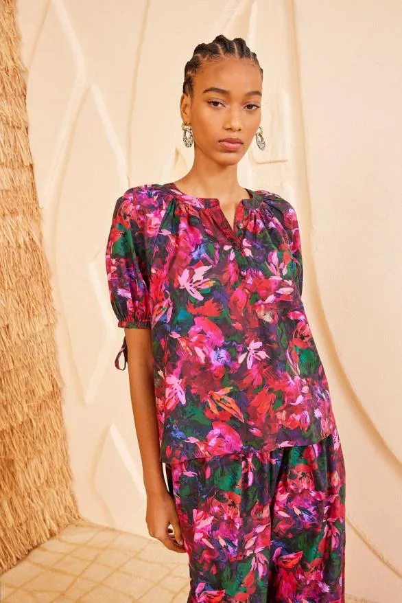 Vienne Blouse Hibiscus Women Ulla Johnson Tops Vienne Blouse Hibiscus Women Ulla Johnson Tops
