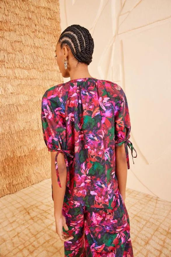 Vienne Blouse Hibiscus Women Ulla Johnson Tops Vienne Blouse Hibiscus Women Ulla Johnson Tops
