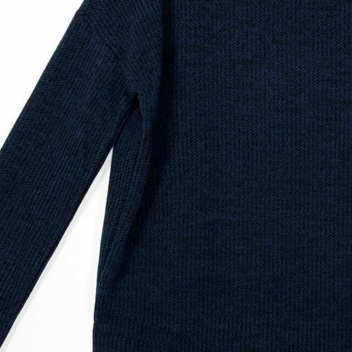 Waffle Knit 8211 Funnel Neck Sweater Top 8211 Navy 8211 Final Sale Women Clara Sunwoo Sweaters
