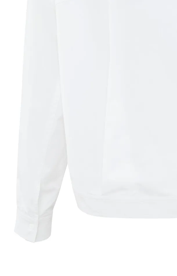 White Blouse With Batwing Sleeves Buttons And Chest Pockets Pure White Women YAYA Blouses White Blouse With Batwing Sleeves Buttons And Chest Pockets Pure White Women YAYA Blouses