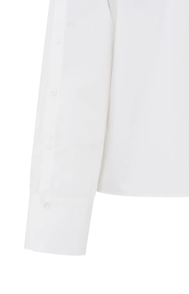 White Blouse With Long Sleeves And Button Details Pure White Women YAYA Blouses White Blouse With Long Sleeves And Button Details Pure White Women YAYA Blouses