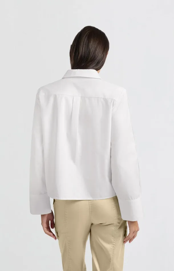 White Blouse With Long Sleeves And Button Details Pure White Women YAYA Blouses White Blouse With Long Sleeves And Button Details Pure White Women YAYA Blouses