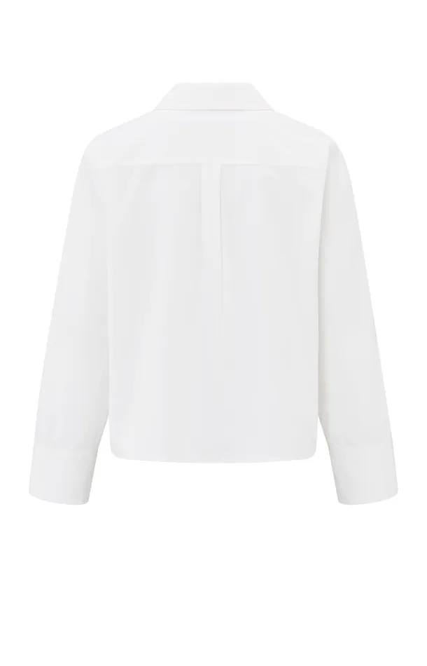 White Blouse With Long Sleeves And Button Details Pure White Women YAYA Blouses White Blouse With Long Sleeves And Button Details Pure White Women YAYA Blouses