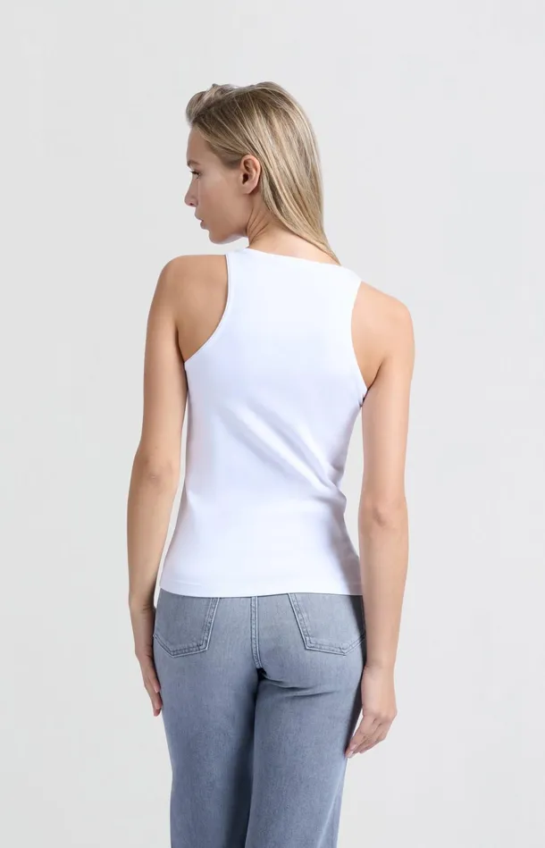 White Halter Top Made Of Soft Fabric Pure White Women YAYA Tops White Halter Top Made Of Soft Fabric Pure White Women YAYA Tops