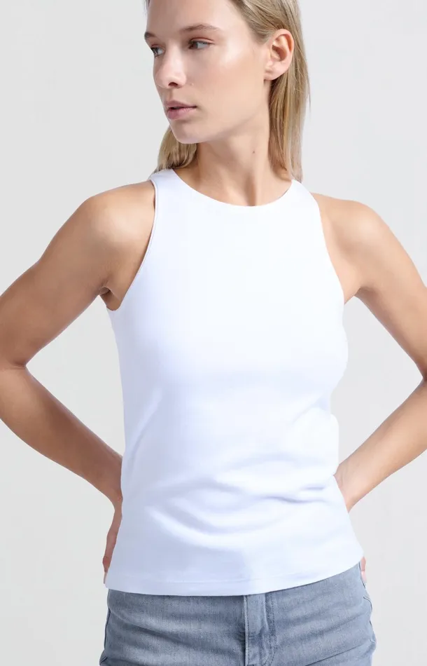 White Halter Top Made Of Soft Fabric Pure White Women YAYA Tops White Halter Top Made Of Soft Fabric Pure White Women YAYA Tops