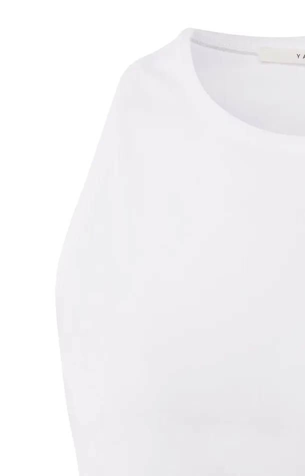 White Halter Top Made Of Soft Fabric Pure White Women YAYA Tops White Halter Top Made Of Soft Fabric Pure White Women YAYA Tops