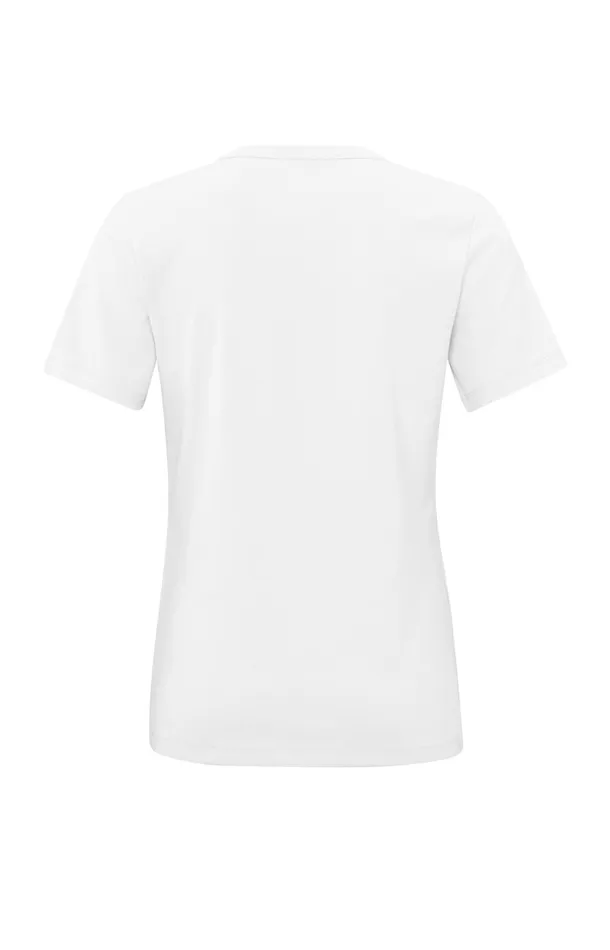 White Tshirt With Short Sleeves And Crew Neck Pure White Women YAYA Tops White Tshirt With Short Sleeves And Crew Neck Pure White Women YAYA Tops