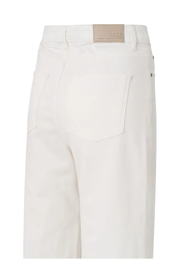 Wideleg Denim Jeans L32 Egret Off White Women YAYA Jeans Wideleg Denim Jeans L32 Egret Off White Women YAYA Jeans