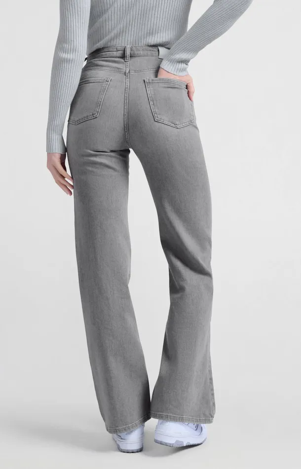 Wideleg Jeans With High Waist L34 Medium Grey Denim Women YAYA Jeans Wideleg Jeans With High Waist L34 Medium Grey Denim Women YAYA Jeans