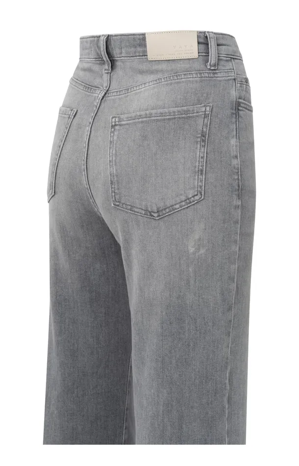 Wideleg Jeans With High Waist L34 Medium Grey Denim Women YAYA Jeans Wideleg Jeans With High Waist L34 Medium Grey Denim Women YAYA Jeans