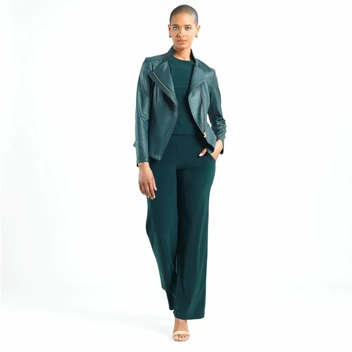 Wide Leg Pocket Pant 8211 Hunter Green Women Clara Sunwoo Pants Skirts