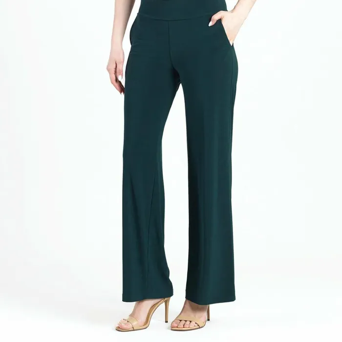 Wide Leg Pocket Pant 8211 Hunter Green Women Clara Sunwoo Pants Skirts