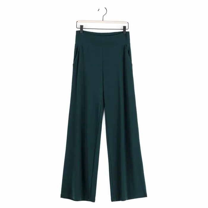 Wide Leg Pocket Pant 8211 Hunter Green Women Clara Sunwoo Pants Skirts