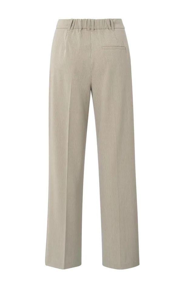 Wideleg Trousers With Pinstripe Humus Beige Dessin Women YAYA Trousers Wideleg Trousers With Pinstripe Humus Beige Dessin Women YAYA Trousers