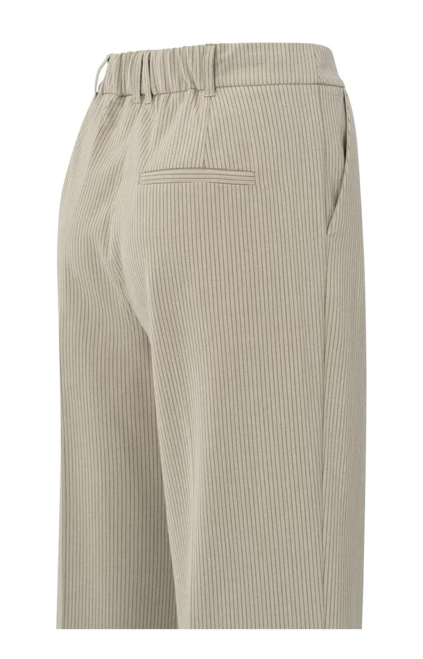 Wideleg Trousers With Pinstripe Humus Beige Dessin Women YAYA Trousers Wideleg Trousers With Pinstripe Humus Beige Dessin Women YAYA Trousers