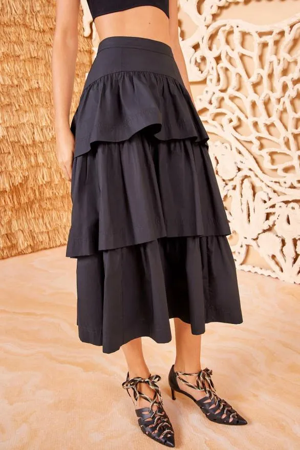 Winnie Skirt Noir Women Ulla Johnson Skirts And Shorts Winnie Skirt Noir Women Ulla Johnson Skirts And Shorts