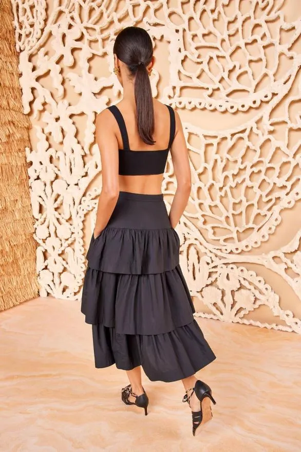 Winnie Skirt Noir Women Ulla Johnson Skirts And Shorts Winnie Skirt Noir Women Ulla Johnson Skirts And Shorts