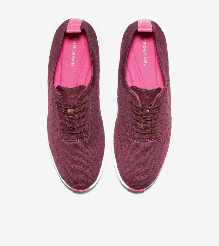 Women 2ZEROslashGRAND Stitchlitetrade Wingtip Oxfords Garnet Stitchliteandtrade Cole Haan Oxfords