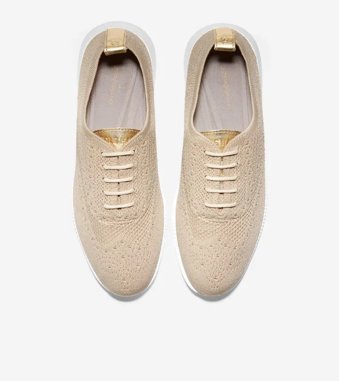 Women 2ZEROslashGRAND Stitchlitetrade Wingtip Oxfords Rye Stitchliteandtradeoptic White Cole Haan Oxfords