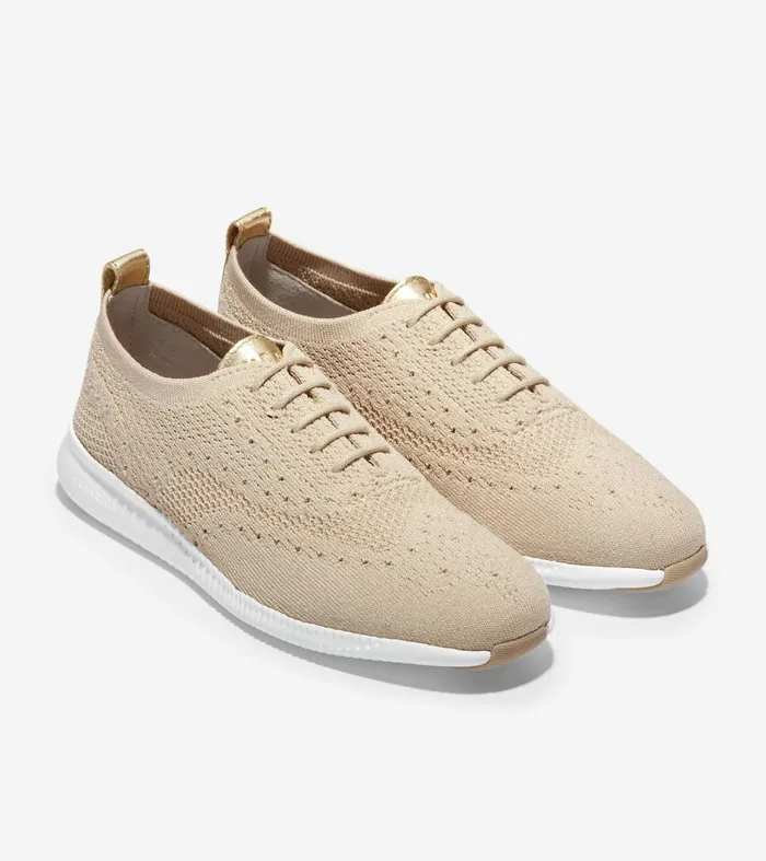 Women 2ZEROslashGRAND Stitchlitetrade Wingtip Oxfords Rye Stitchliteandtradeoptic White Cole Haan Oxfords