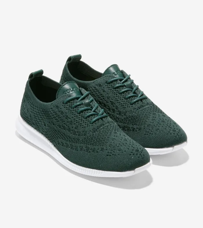 Women 2ZEROslashGRAND Stitchlitetrade Wingtip Oxfords Scarabaventurine Metallic Stitchliteandtrade Cole Haan Oxfords