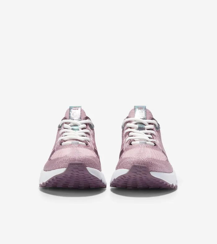 Women 5ZEROslashGRAND Embrostitch Running Shoes Mauveplum Purpleoptic White Cole Haan Running Shoes