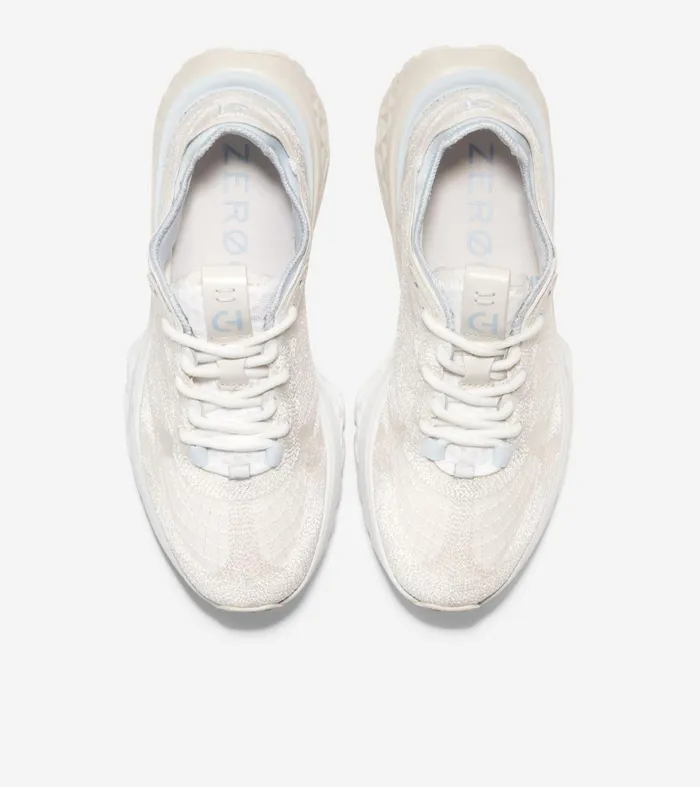 Women 5ZEROslashGRAND Embrostitch Running Shoes Whiteheatherwhite Sand Cole Haan Sneakers
