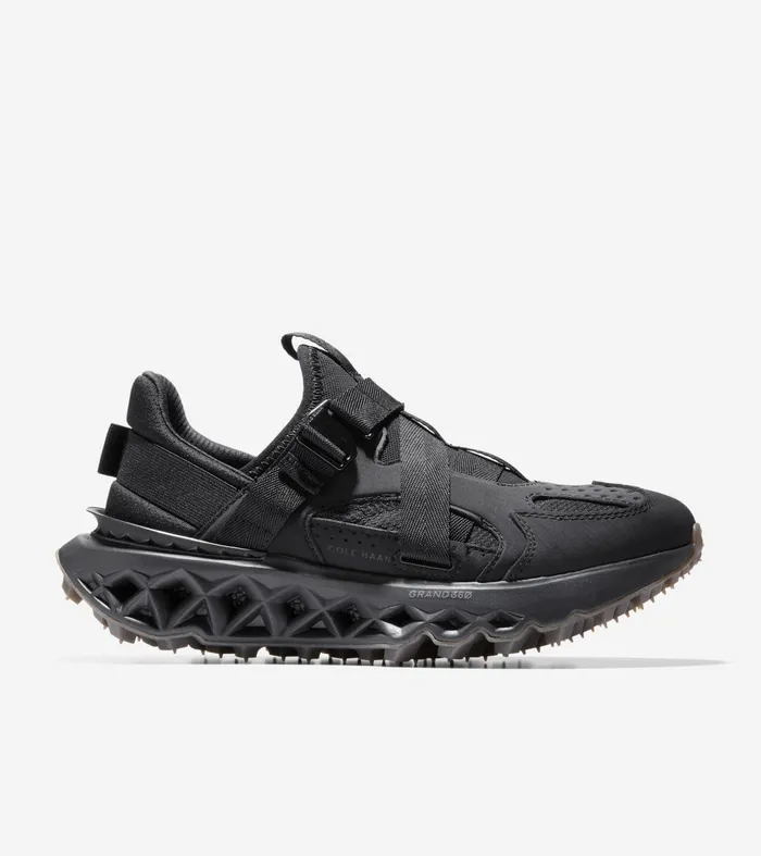 Women 5ZEROslashGRAND Monk Strap Running Shoe Black Cole Haan Sneakers