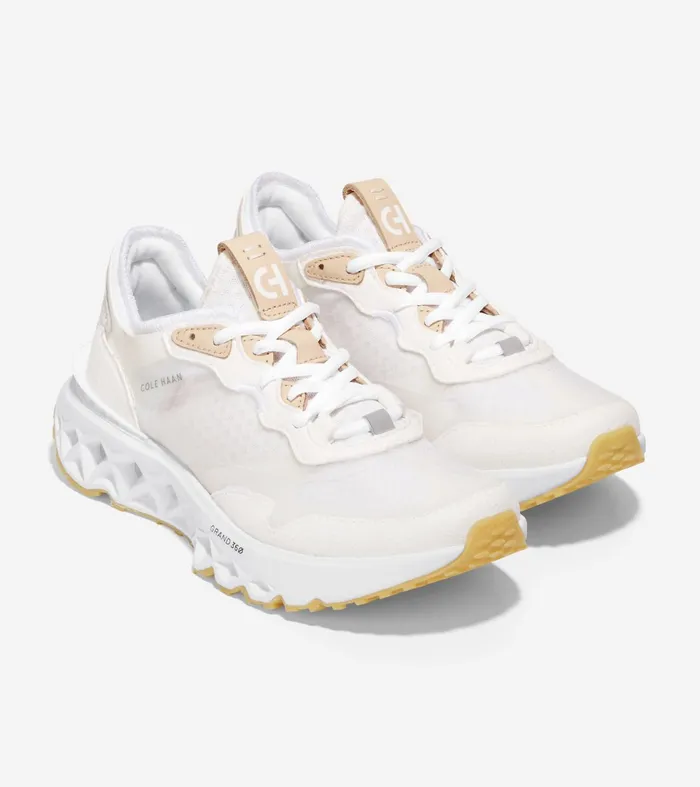 Women 5ZEROslashGRAND Running Shoes Optic Whitebleached Tan Cole Haan Sneakers