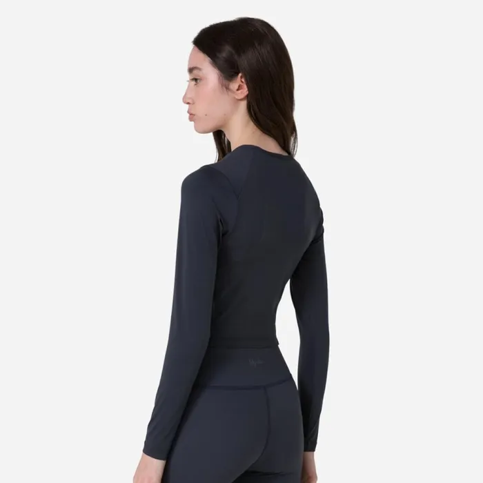 Women Active Long Sleeve Top Deep Olive Greenolive Greenblackgreydark Grey Dark Navy Rapha Archive