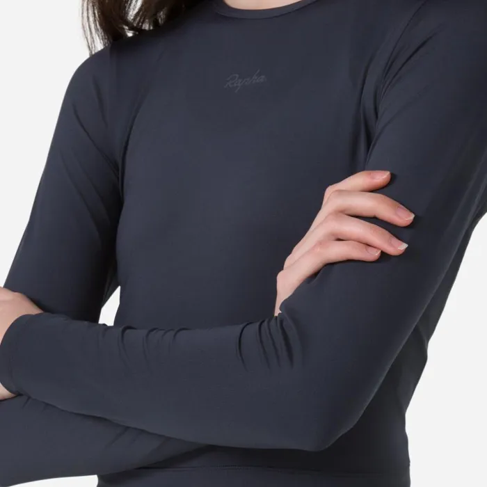 Women Active Long Sleeve Top Deep Olive Greenolive Greenblackgreydark Grey Dark Navy Rapha Archive
