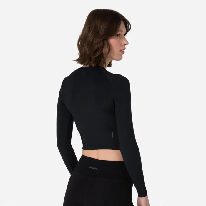 Women Active Long Sleeve Top Deep Olive Greenolive Greenblackgreydark Grey Dark Navy Rapha Archive