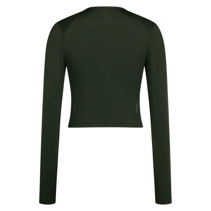 Women Active Long Sleeve Top Deep Olive Greenolive Greenblackgreydark Grey Dark Navy Rapha Archive