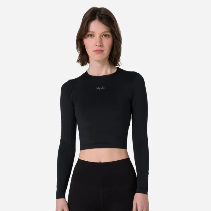 Women Active Long Sleeve Top Deep Olive Greenolive Greenblackgreydark Grey Dark Navy Rapha Archive