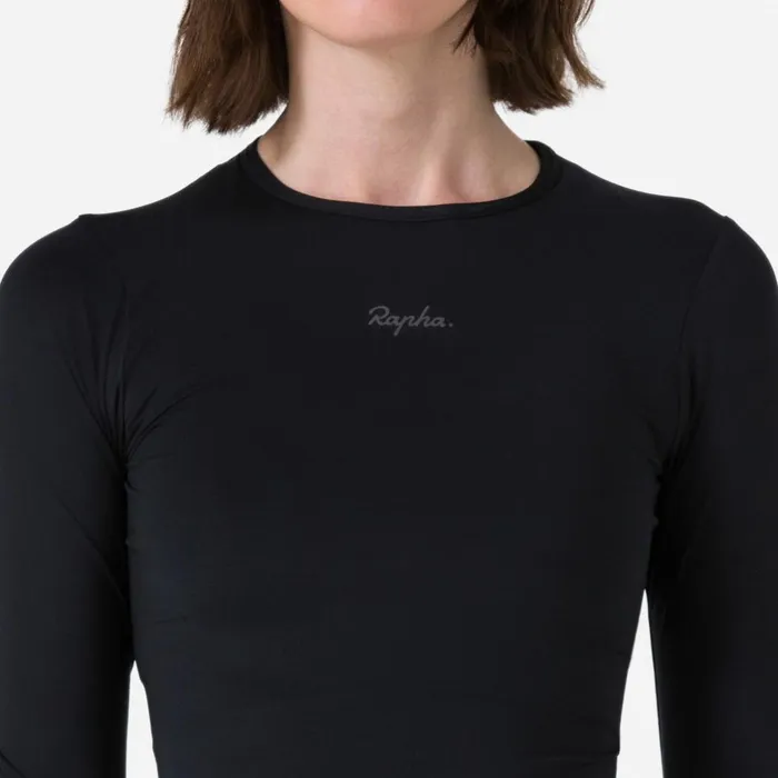Women Active Long Sleeve Top Deep Olive Greenolive Greenblackgreydark Grey Dark Navy Rapha Archive