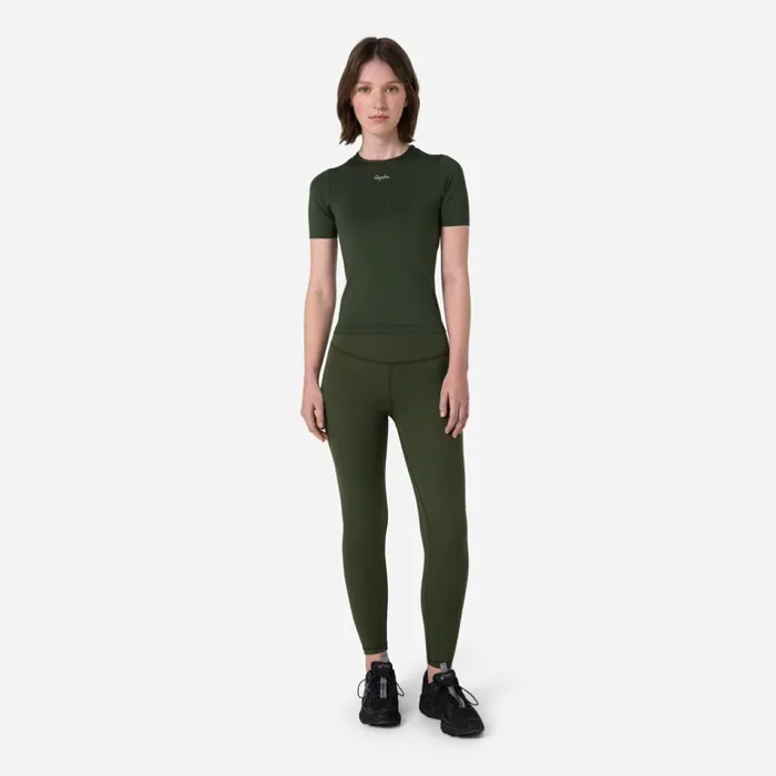 Women Active Tshirt Deep Olive Greenolive Greenblackgreydark Grey Dark Navy Rapha Archive