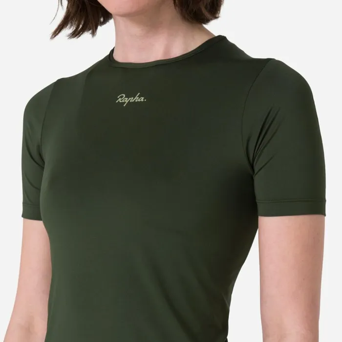 Women Active Tshirt Deep Olive Greenolive Greenblackgreydark Grey Dark Navy Rapha Archive