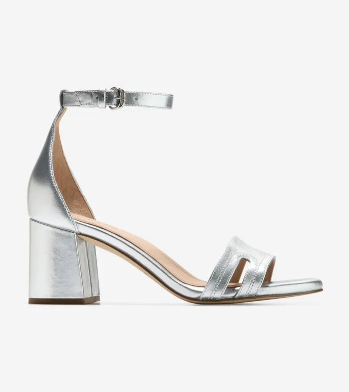 Women Adelaine Sandal Silver Cole Haan Heels and Pumps