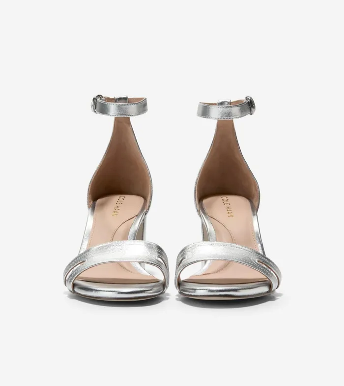 Women Adelaine Sandal Silver Cole Haan Heels and Pumps