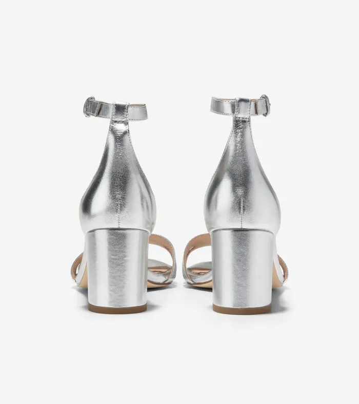 Women Adelaine Sandal Silver Cole Haan Heels and Pumps
