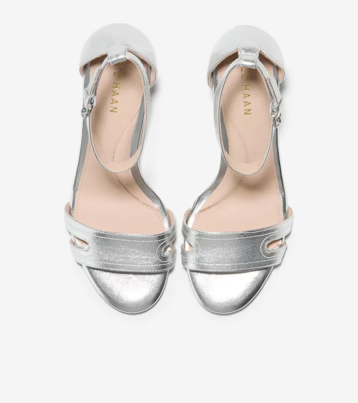 Women Adelaine Sandal Silver Cole Haan Heels and Pumps