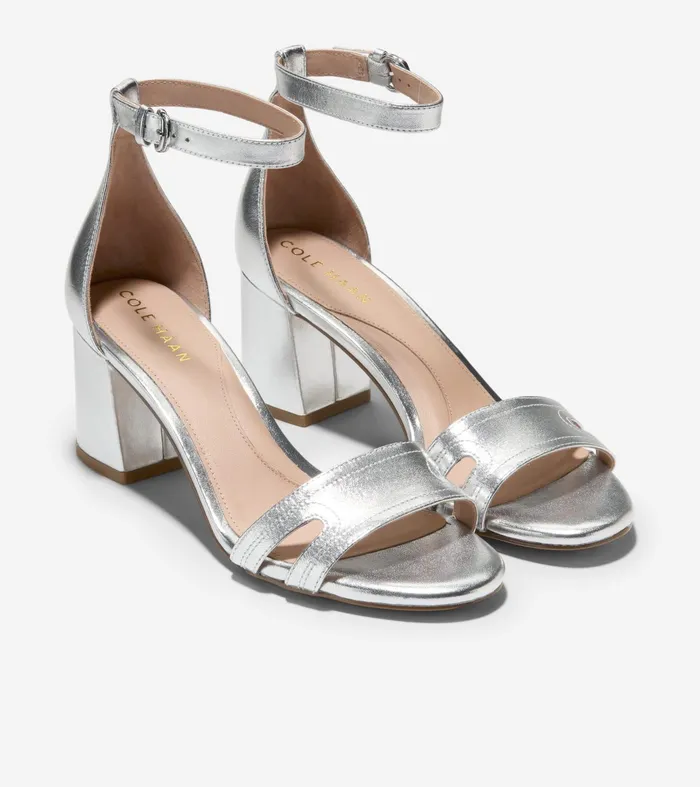 Women Adelaine Sandal Silver Cole Haan Heels and Pumps