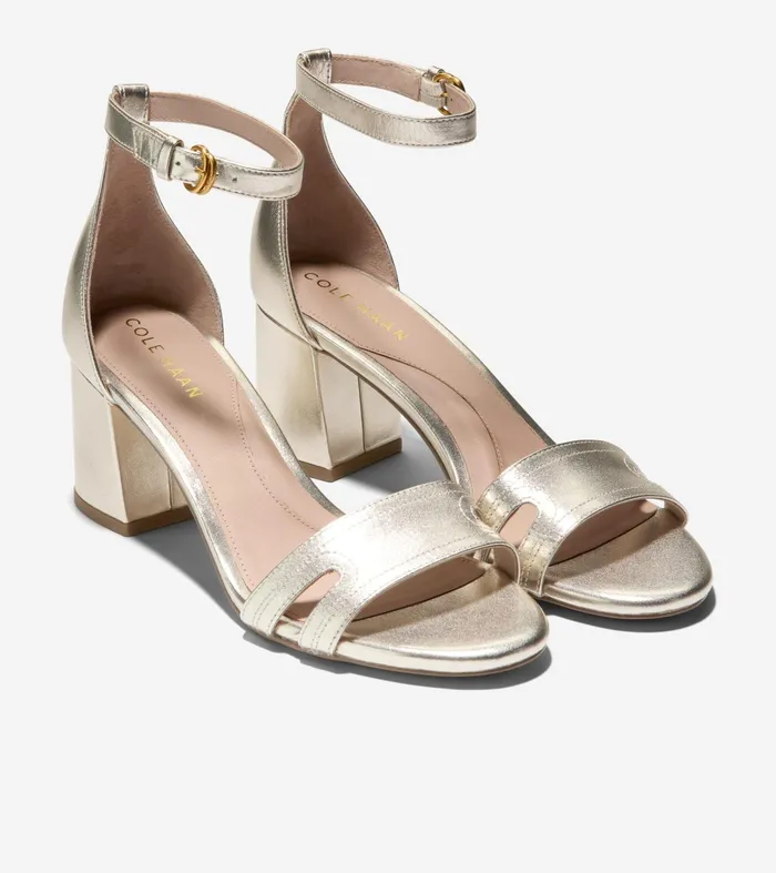 Women Adelaine Sandals Soft Gold Cole Haan Heels and Pumps