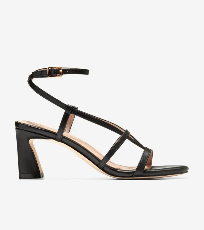 Women Amber Strappy Sandals Black Cole Haan Heels and Pumps