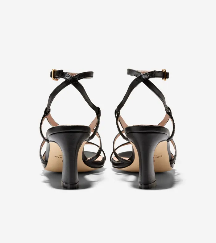 Women Amber Strappy Sandals Black Cole Haan Heels and Pumps