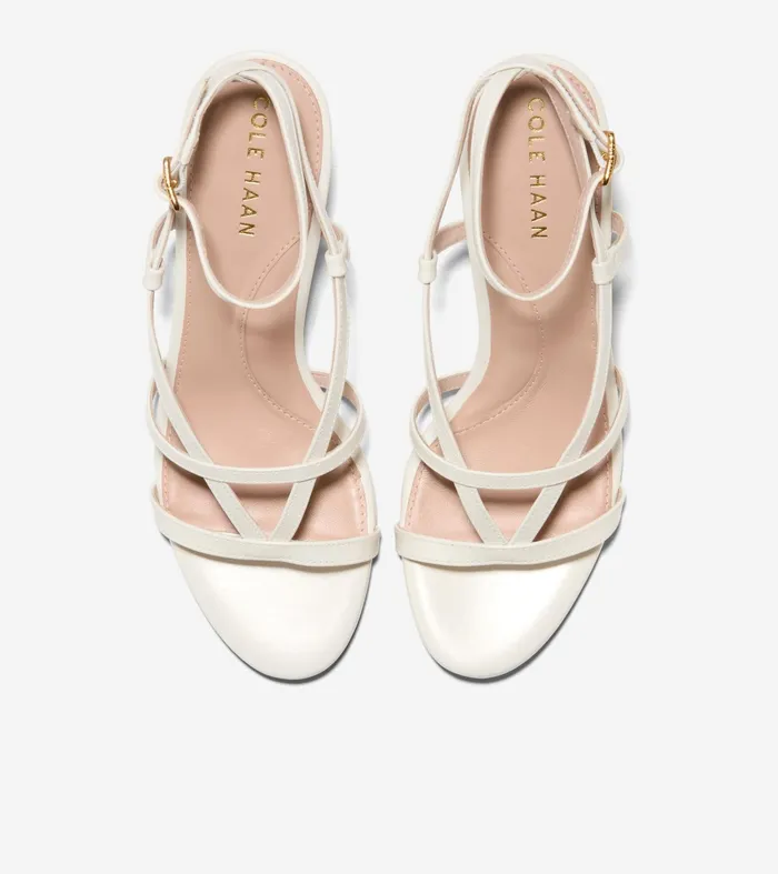Women Amber Strappy Sandals Ivory Cole Haan Heels and Pumps