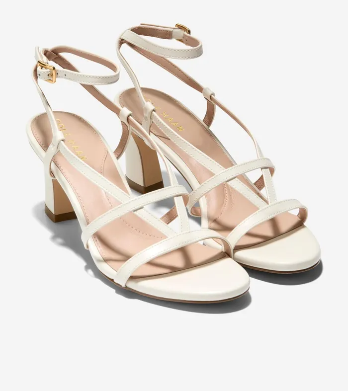 Women Amber Strappy Sandals Ivory Cole Haan Heels and Pumps